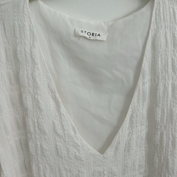 Storia Color Block Ruffled Dress Size M - Picture 4 of 12